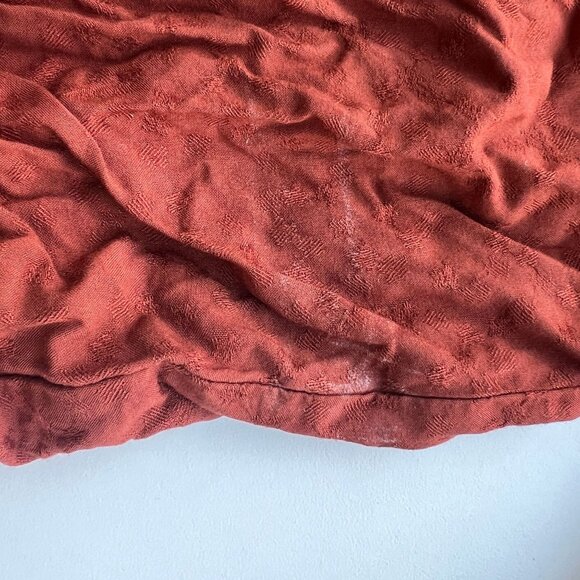 Knox Rose Women's Balloon Long Sleeve Blouse Brown XL - Picture 7 of 9